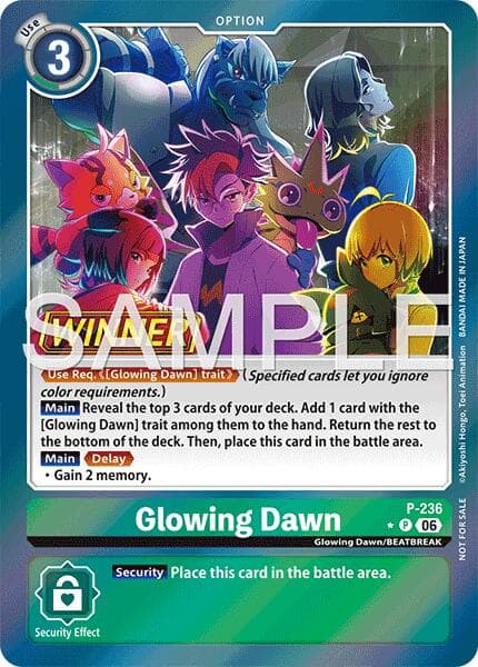Glowing Dawn (Store Tournament 2026 Vol. 2 Winner Pack) — Digimon Promotion Cards card