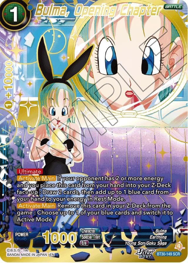 Bulma, Opening Chapter (SCR) — Three Glorious Fighters card
