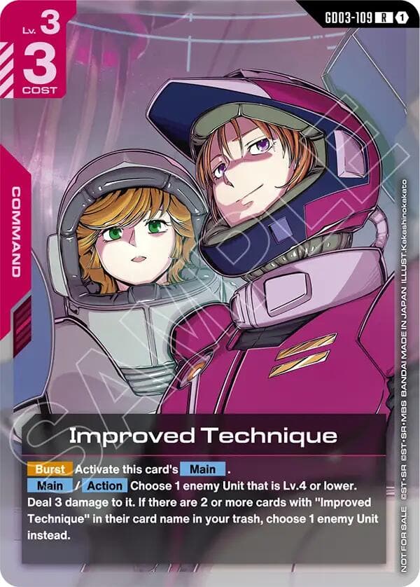 Improved Technique (WCS26-27 Participation Pack Vol.1) — Gundam Promotional Cards card