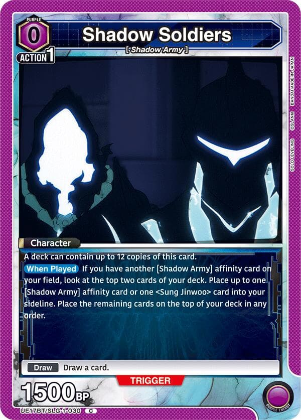 Shadow Soldiers (Box Topper Foil) — UE17BT: SOLO LEVELING card