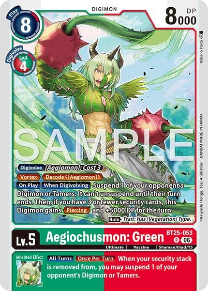 Aegiochusmon: Green — Dual Revolution card