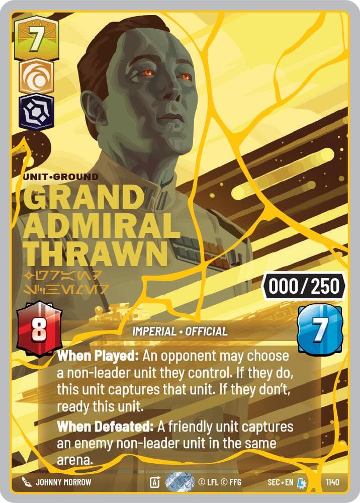 Grand Admiral Thrawn - Grand Schemer (Serialized) (Gold) — Secrets of Power card