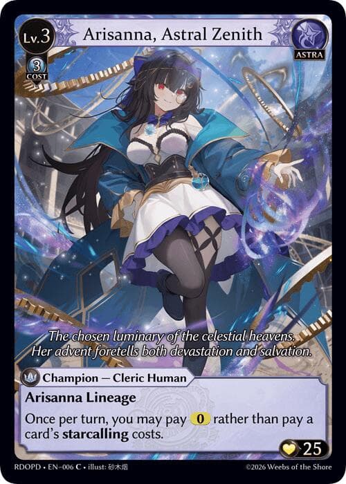 Arisanna, Astral Zenith (Extended Art) — Radiant Origins: Pantheon card