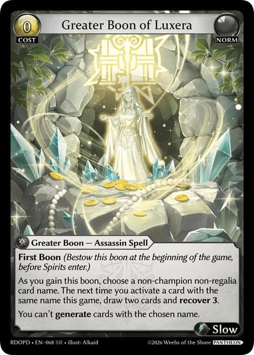 Greater Boon of Luxera — Radiant Origins: Pantheon card
