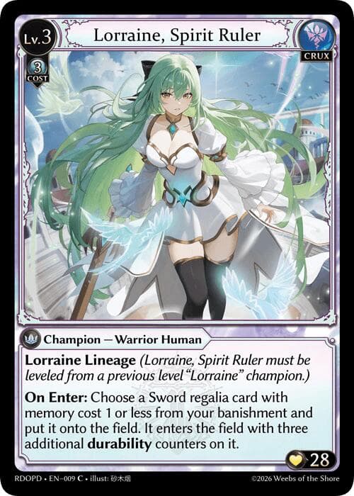 Lorraine, Spirit Ruler — Radiant Origins: Pantheon card
