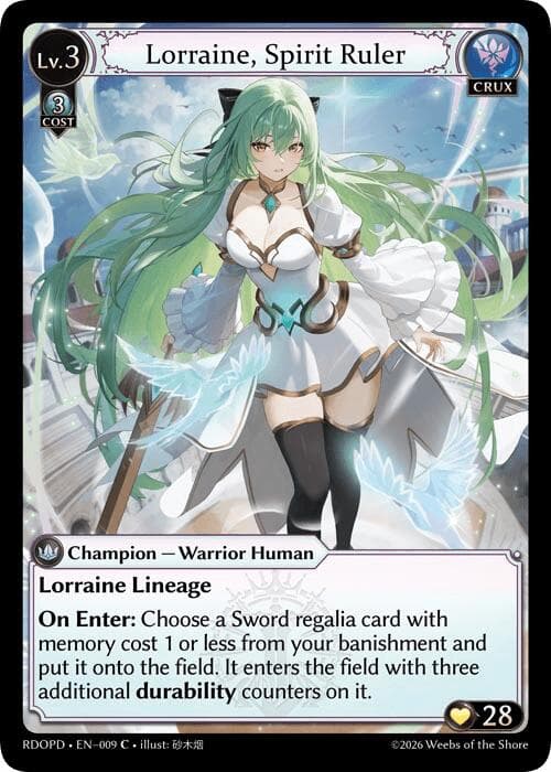 Lorraine, Spirit Ruler (Extended Art) — Radiant Origins: Pantheon card