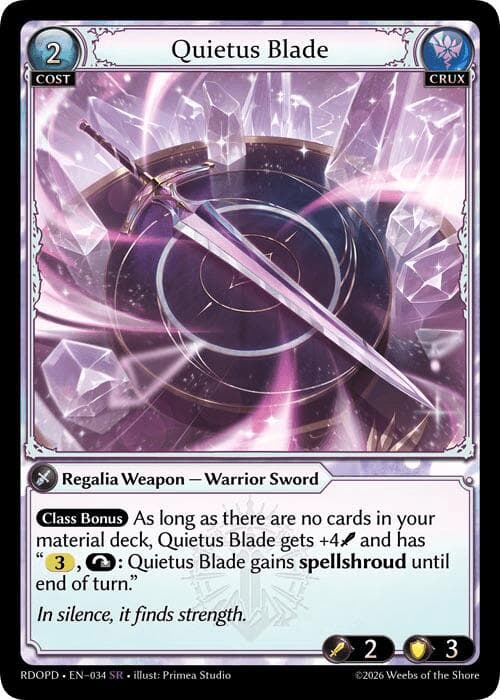 Quietus Blade — Radiant Origins: Pantheon card