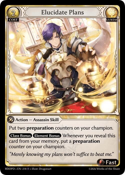 Elucidate Plans — Radiant Origins: Pantheon card