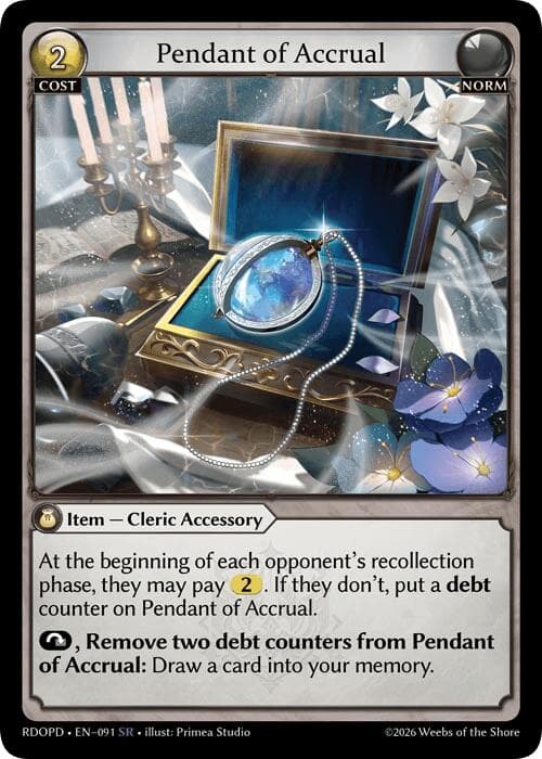 Pendant of Accrual — Radiant Origins: Pantheon card