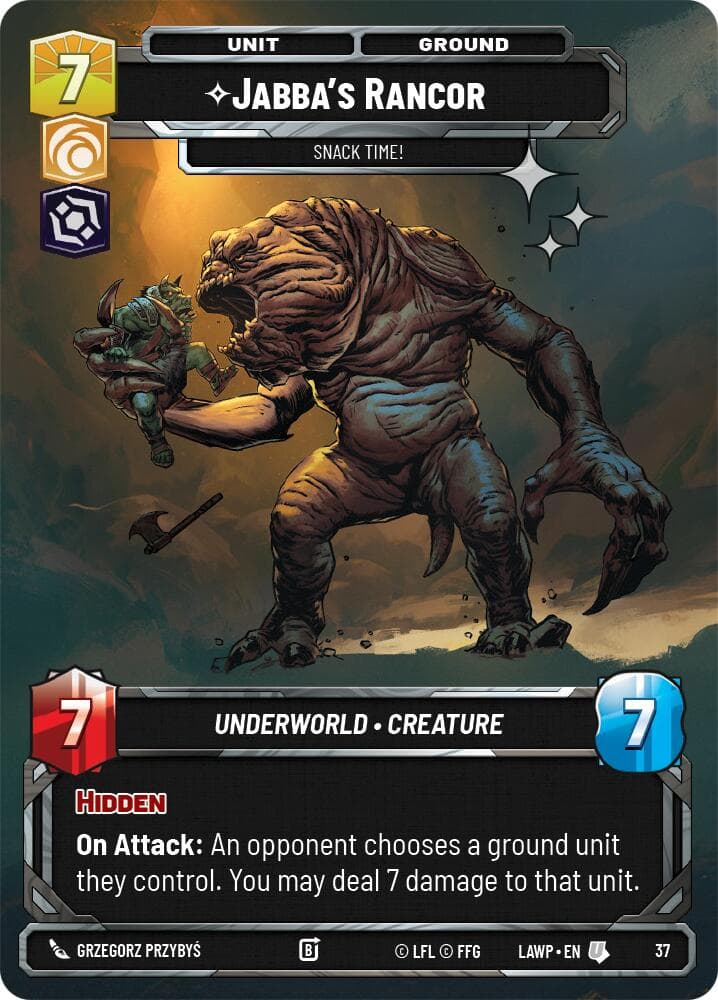 Jabba's Rancor - Snack Time! (Foil) — A Lawless Time: Weekly Play Promos card