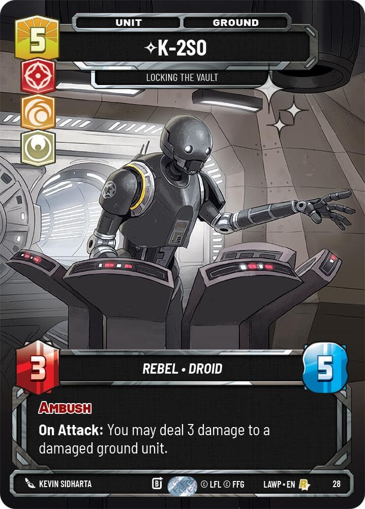 K-2S0 - Locking the Vault (Foil) — A Lawless Time: Weekly Play Promos card