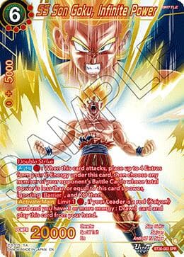 SS Son Goku, Infinite Power (SPR) — Three Glorious Fighters card