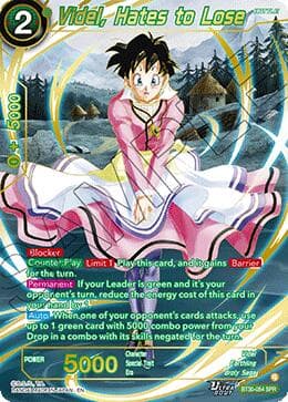 Videl, Hates to Lose (SPR) — Three Glorious Fighters card