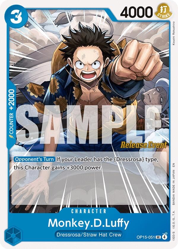 Monkey.D.Luffy (OP15-051) — Adventure on Kami's Island Release Event Cards card