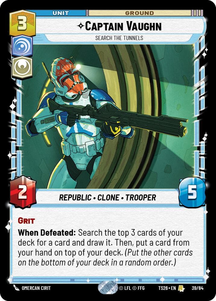 Captain Vaughn - Search the Tunnels — Twin Suns card