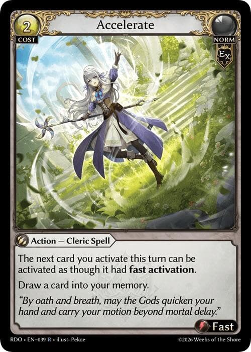 Accelerate — Radiant Origins card