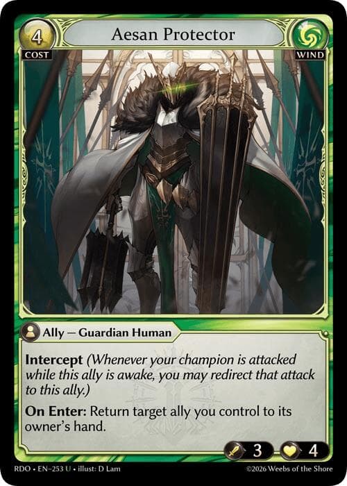 Aesan Protector — Radiant Origins card