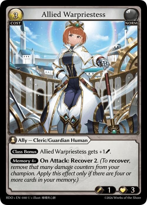 Allied Warpriestess — Radiant Origins card