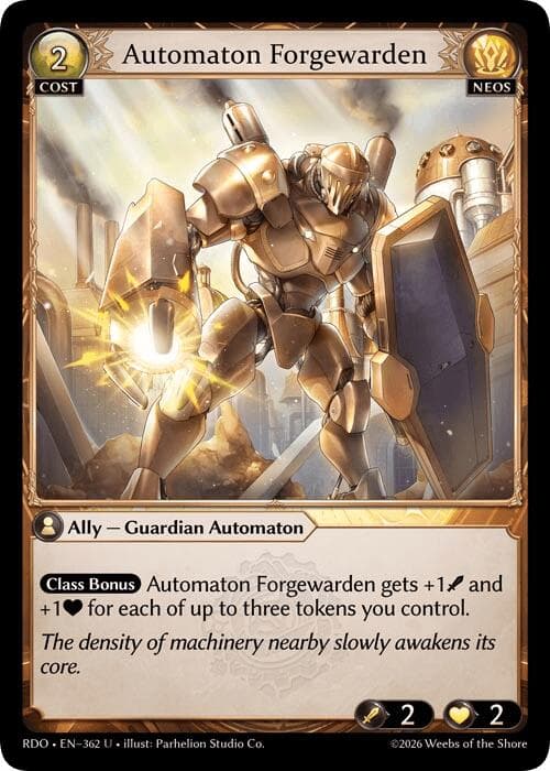 Automaton Forgewarden — Radiant Origins card