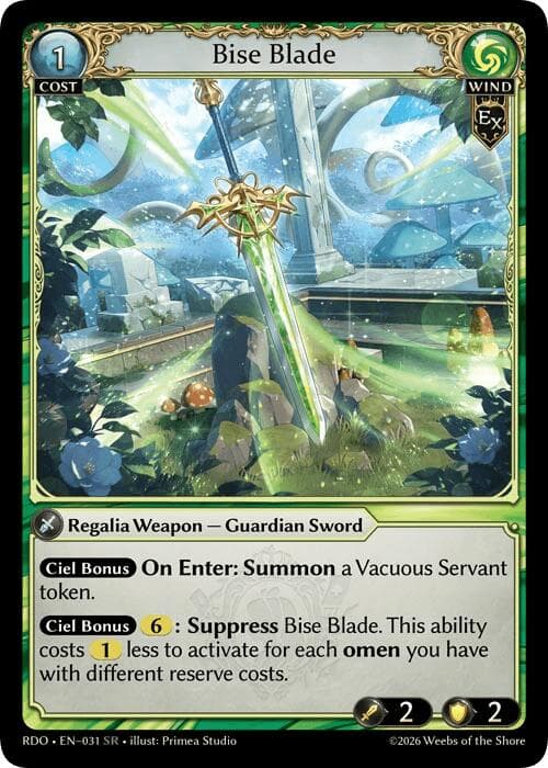Bise Blade — Radiant Origins card
