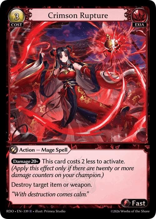 Crimson Rupture — Radiant Origins card