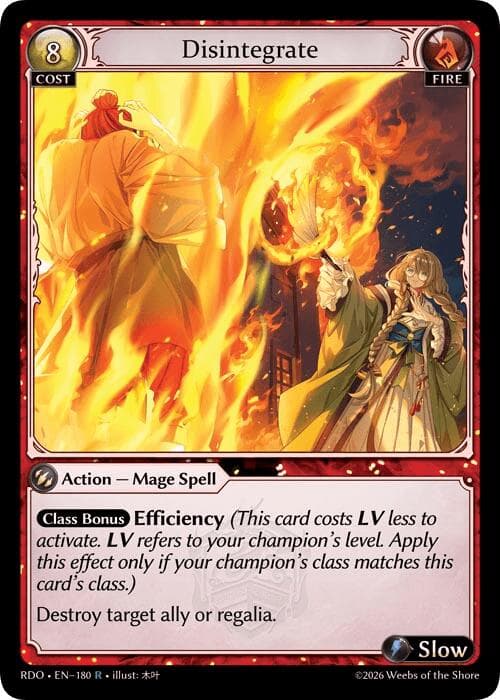 Disintegrate — Radiant Origins card