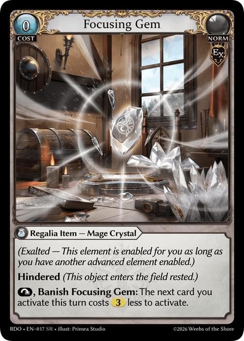 Focusing Gem — Radiant Origins card