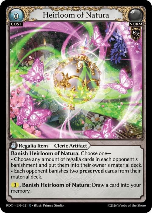 Heirloom of Natura — Radiant Origins card