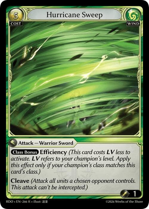 Hurricane Sweep — Radiant Origins card