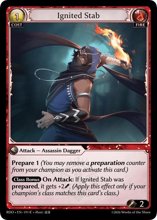 Ignited Stab — Radiant Origins card