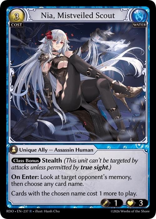 Nia, Mistveiled Scout — Radiant Origins card