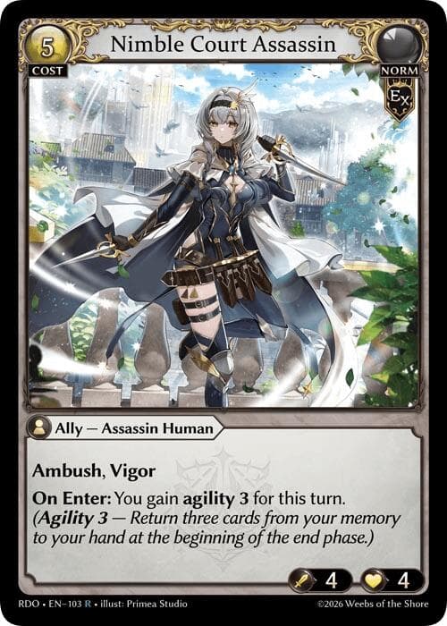 Nimble Court Assassin — Radiant Origins card