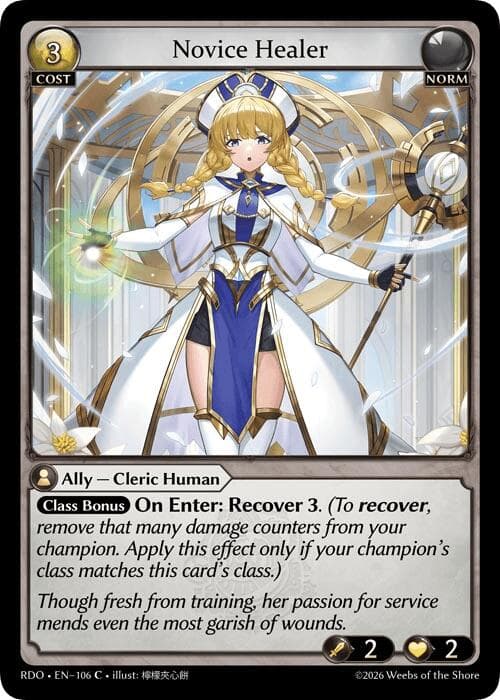 Novice Healer — Radiant Origins card