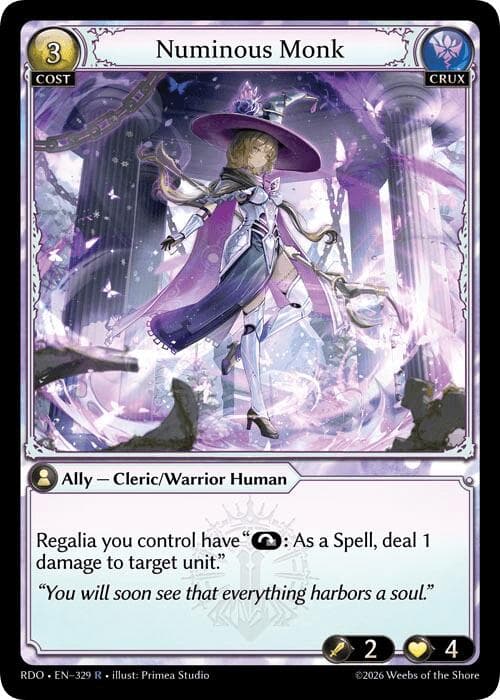 Numinous Monk — Radiant Origins card