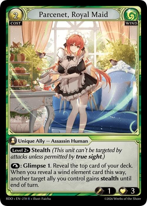Parcenet, Royal Maid — Radiant Origins card