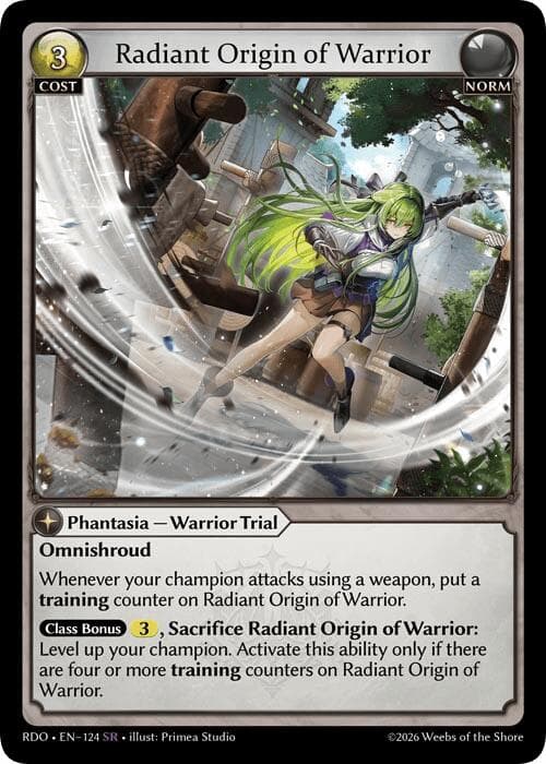 Radiant Origin of Warrior — Radiant Origins card