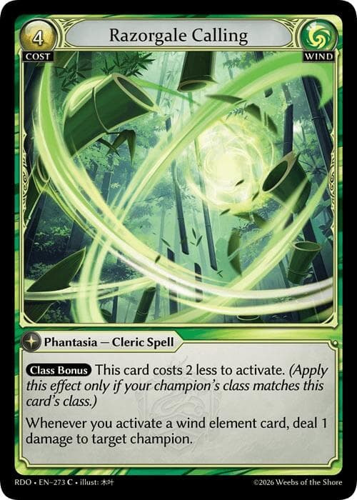 Razorgale Calling — Radiant Origins card