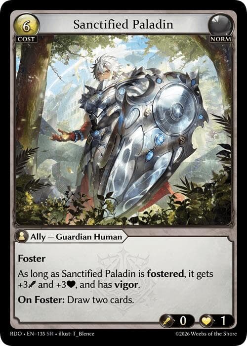 Sanctified Paladin — Radiant Origins card