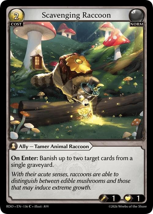 Scavenging Raccoon — Radiant Origins card