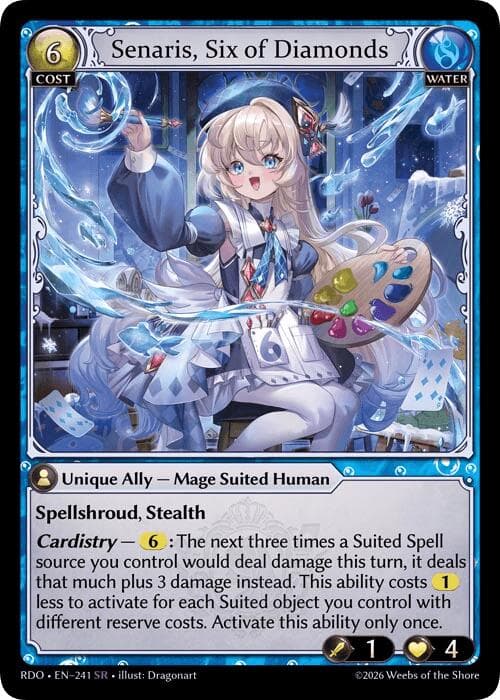 Senaris, Six of Diamonds — Radiant Origins card