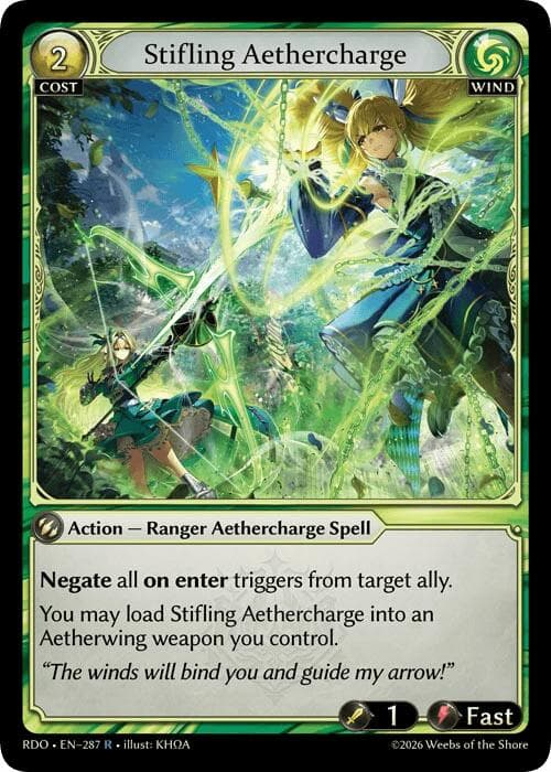 Stifling Aethercharge — Radiant Origins card