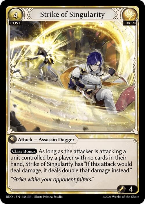 Strike of Singularity — Radiant Origins card