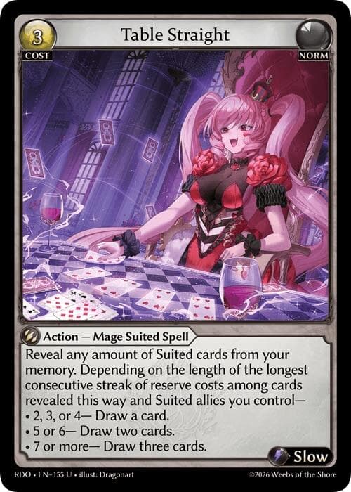 Table Straight — Radiant Origins card