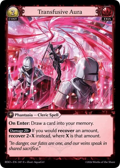 Transfusive Aura — Radiant Origins card