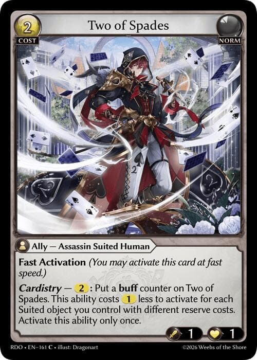 Two of Spades — Radiant Origins card