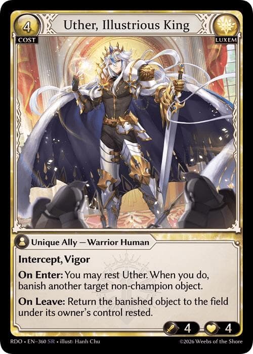 Uther, Illustrious King — Radiant Origins card