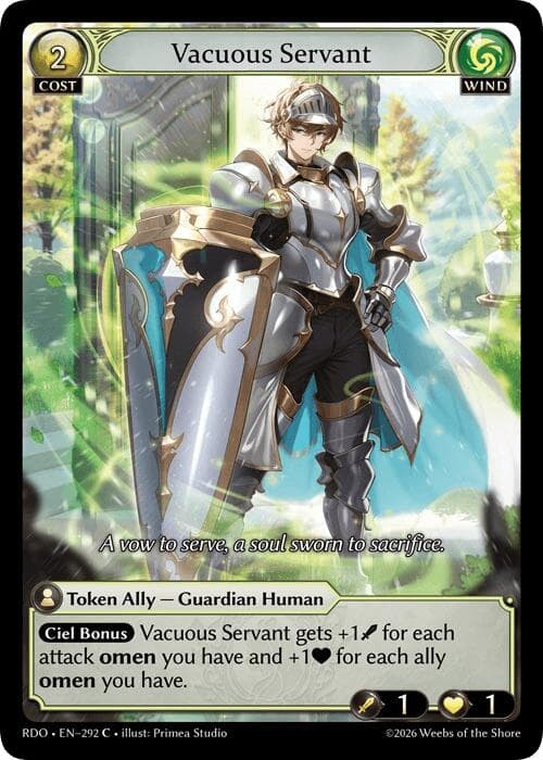 Vacuous Servant — Radiant Origins card