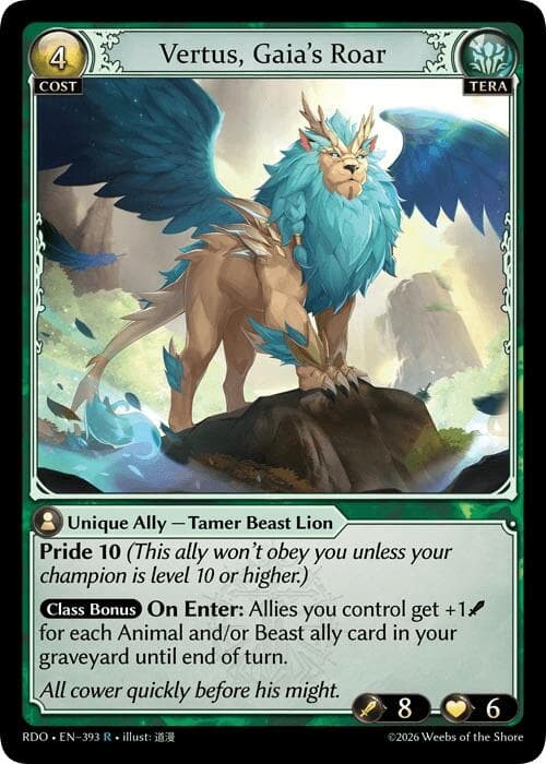 Vertus, Gaia's Roar — Radiant Origins card