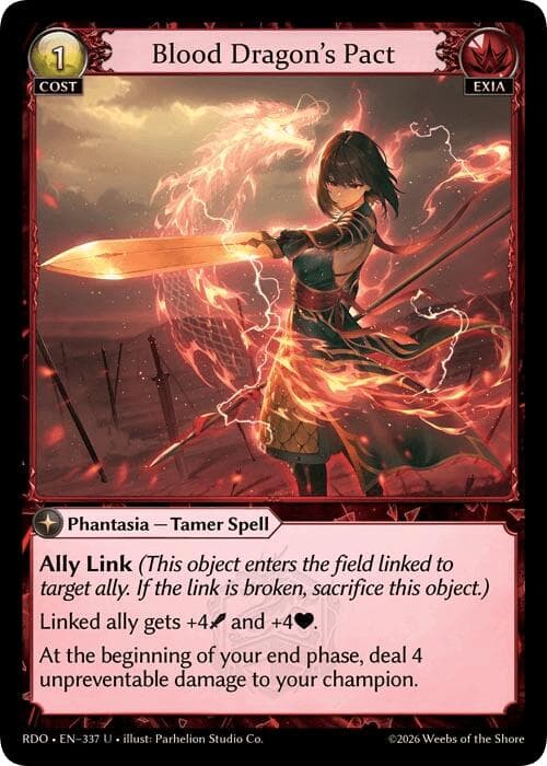 Blood Dragon's Pact (Curio Foil) — Radiant Origins card