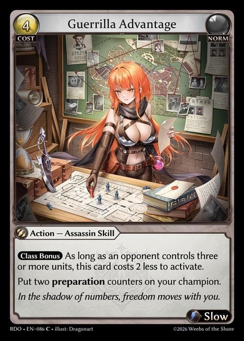 Guerrilla Advantage (Curio Foil) — Radiant Origins card